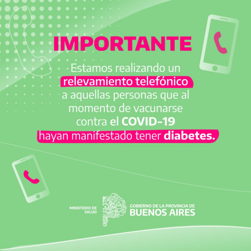 Salud realizará llamados a personas con diabetes Provincia de Buenos